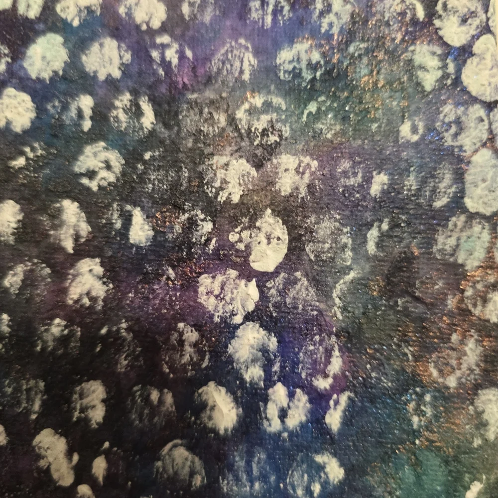 HANDCRAFTED Abstract Painting HANDPAINTED Artwork HANDMADE Wall Art Decor 8"x8" - Picture 9 of 12